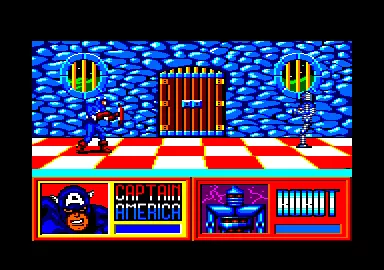The Amazing Spider-Man and Captain America in Dr. Doom&#x27;s Revenge! Amstrad CPC Cap and the robot, getting into it.