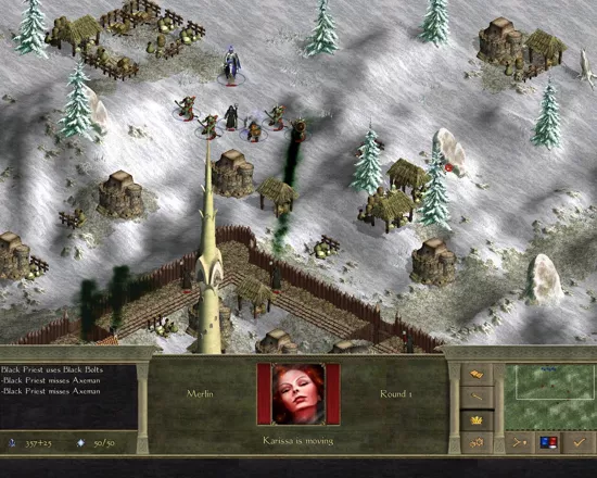 Age of Wonders II: The Wizard&#x27;s Throne Windows Attacking a city in tactical combat.
