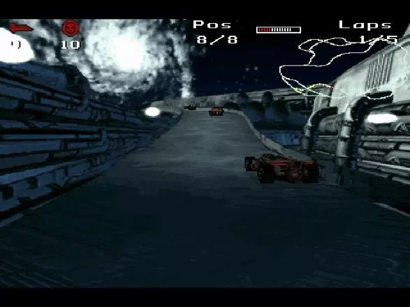 MegaRace 2 DOS Riding on Moonbase 9