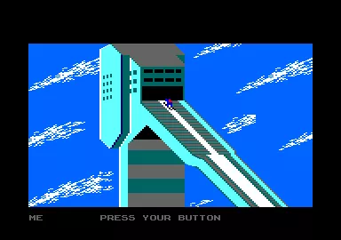 The Games: Winter Edition Amstrad CPC Beginning the ski jump.