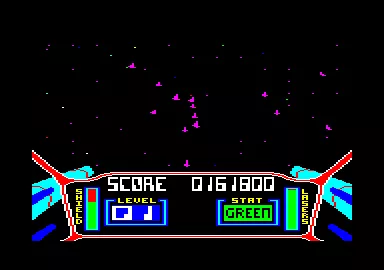 3D Starstrike Amstrad CPC The Death St...I mean, enemy base blew up.