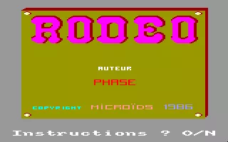 Rodeo Amstrad CPC Title Screen