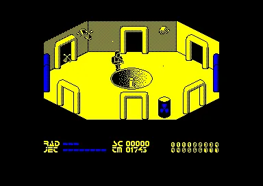 Chain Reaction Amstrad CPC Drop the canister into the pit