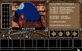 Spirit of Adventure Atari ST Main menu (german version)