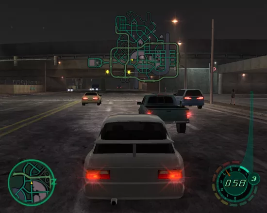 Midnight Club II Windows You can view map while driving