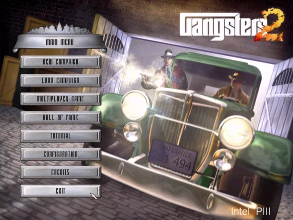 Gangsters 2 Windows Main menu