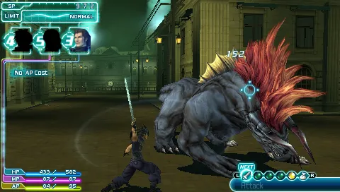 Crisis Core: Final Fantasy VII PSP 1st boss fight