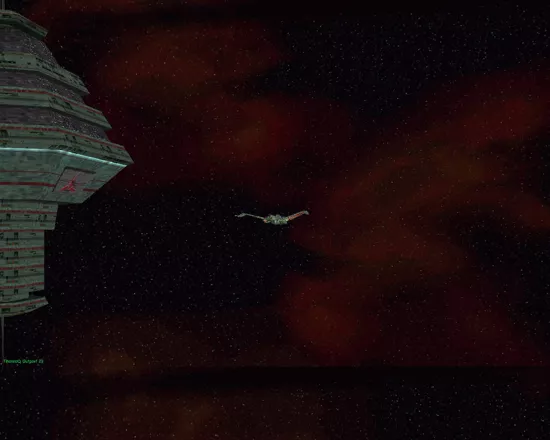 Star Trek: Klingon Academy Windows Bird of prey at Klingon outpost