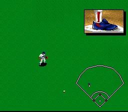 Ken Griffey Jr Presents Major League Baseball SNES Whenever a player scores, the game indicates it with a super-imposed image of their foot touching the plate.