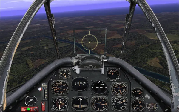 Microsoft Combat Flight Simulator: WWII Europe Series Windows Flying over a river.