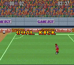 Super Soccer SNES Goal kick