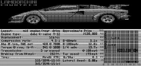 Test Drive DOS Lamborghini Countach (Hercules)