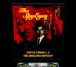 Super Pinball II: The Amazing Odyssey SNES The Spy Eyes - back display