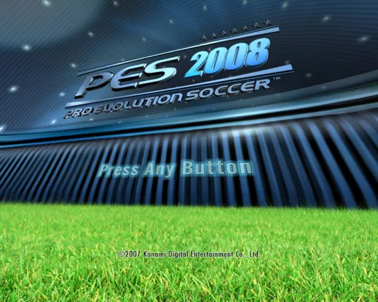 PES 2008: Pro Evolution Soccer Windows Title screen