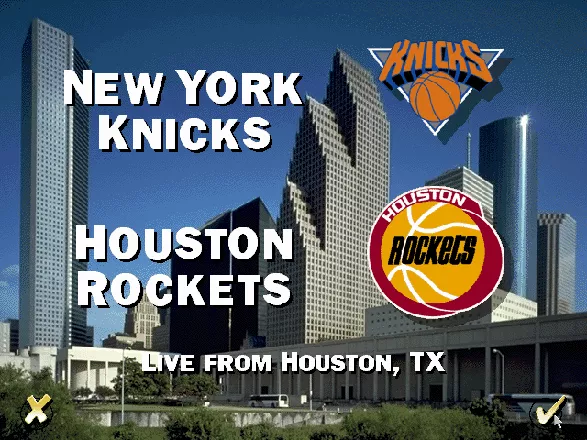 NBA Live 95 DOS New York Knicks vs. Houston Rockets
