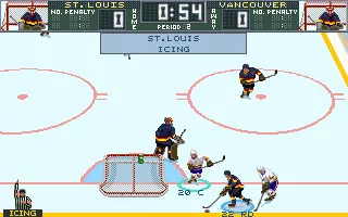 Brett Hull Hockey 95 DOS St. Louis team gets icing call