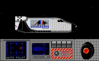 Murders in Space Atari ST Introduction -- docking with the space station