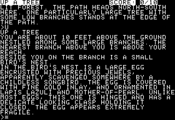 Zork: The Great Underground Empire Apple II I&#x27;ve found a priceless treasure!