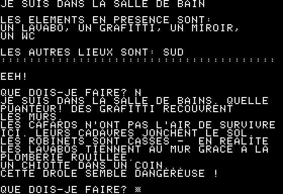 Softporn Adventure Apple II The bathroom (French)