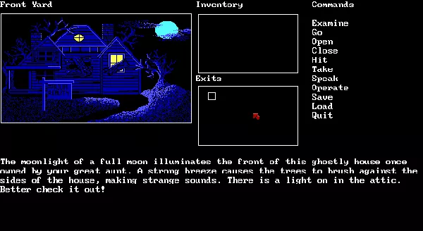 Last Half of Darkness DOS Ghostly house