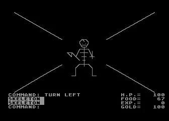 Ultima Atari 8-bit A fearsome skeleton