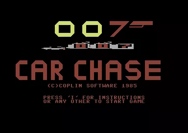 007 Car Chase Commodore 64 Title