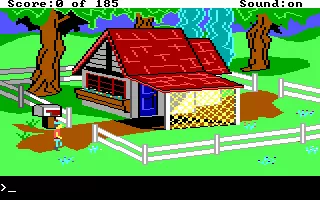 King&#x27;s Quest II: Romancing the Throne DOS A very nice looking house