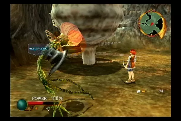 EverGrace PlayStation 2 Fighting a giant, mobile plant monster.
