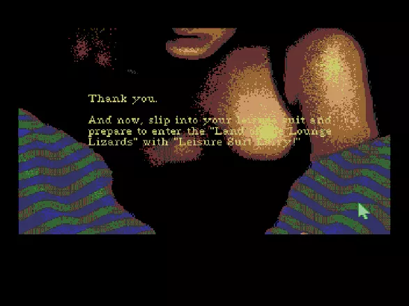 Leisure Suit Larry 1:  In the Land of the Lounge Lizards Amiga Passing the quiz