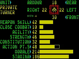 Laser Squad ZX Spectrum Unit info