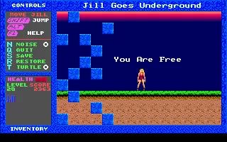 Jill of the Jungle: Jill Goes Underground DOS A shot from ending.
