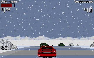 Lotus Turbo Challenge 2 Amiga Driving in winter