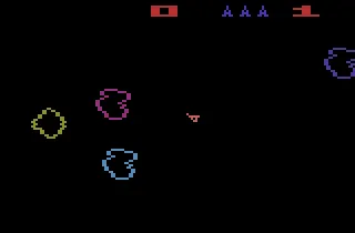 Asteroids DC+ Atari 2600 A game in progress
