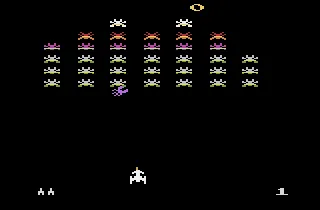 Galaxian Arcade Atari 2600 The game in progress