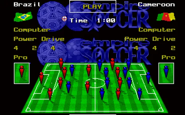 Empire Soccer 94 DOS Arranging a match.