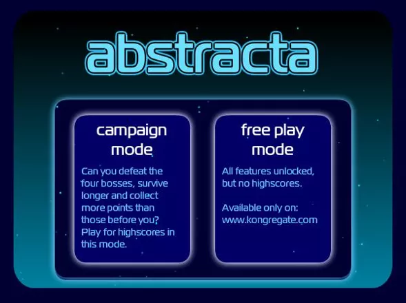Abstracta Browser Here is where you choose which game you want