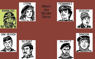 Strike Force: Cobra Commodore 64 Choose your team