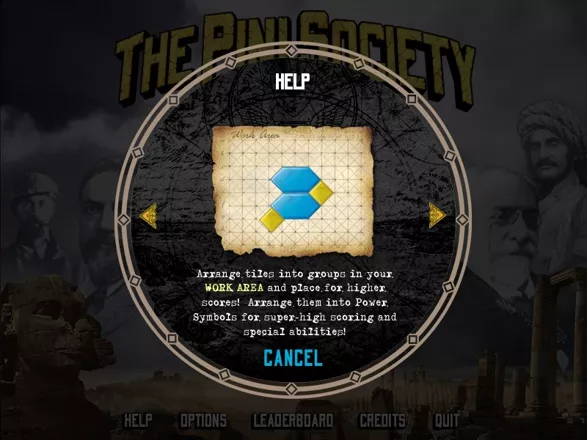 The Pini Society: The Remarkable Truth Windows Help screen