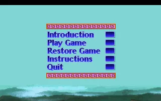 Lost Secret of the Rainforest DOS Main menu