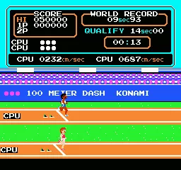 Track &#x26; Field NES 100-meter dash