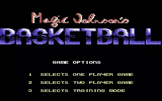 Magic Johnson&#x27;s Fast Break Commodore 64 Title screen