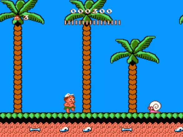 Adventure Island II NES Palmy level