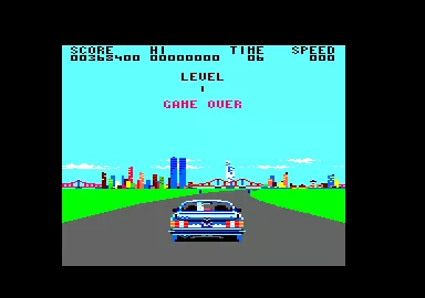 Crazy Cars Amstrad CPC Game over