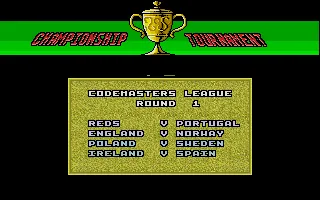 Italia 1990 Atari ST Tournament screen
