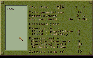 Caesar Atari ST Tax collection screen