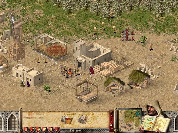 Stronghold Crusader Extreme Windows Weapon production is running.