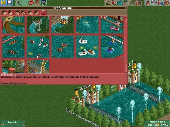RollerCoaster Tycoon 2 Windows There are many more water rides than in the original.