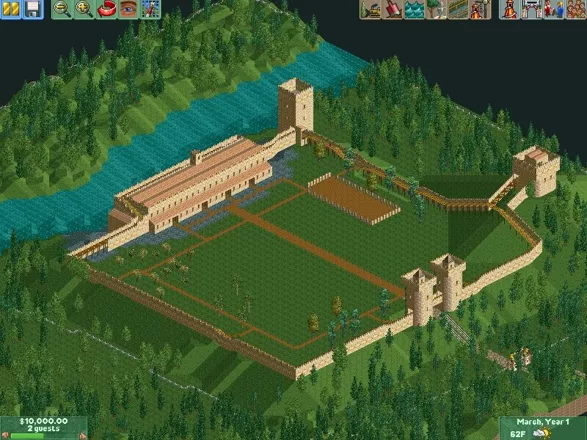RollerCoaster Tycoon 2 Windows The first challenge is cool; build a theme park within the walls of a castle.