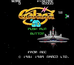 Galaga &#x27;88 TurboGrafx-16 Title screen