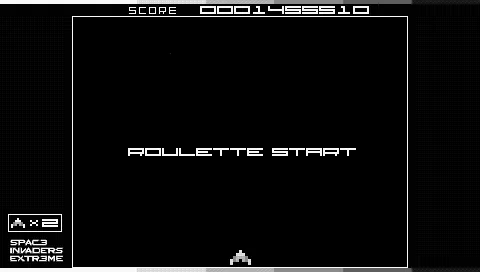 Spac3 Invaders Extr3me PSP Incoming roulette mini-game.